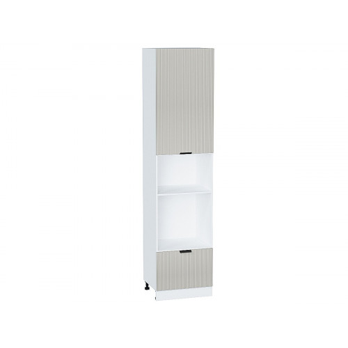 2336*600* Шкаф пенал с 1-ой дверцей и ящиком под технику Евро Лайн Агат Белый