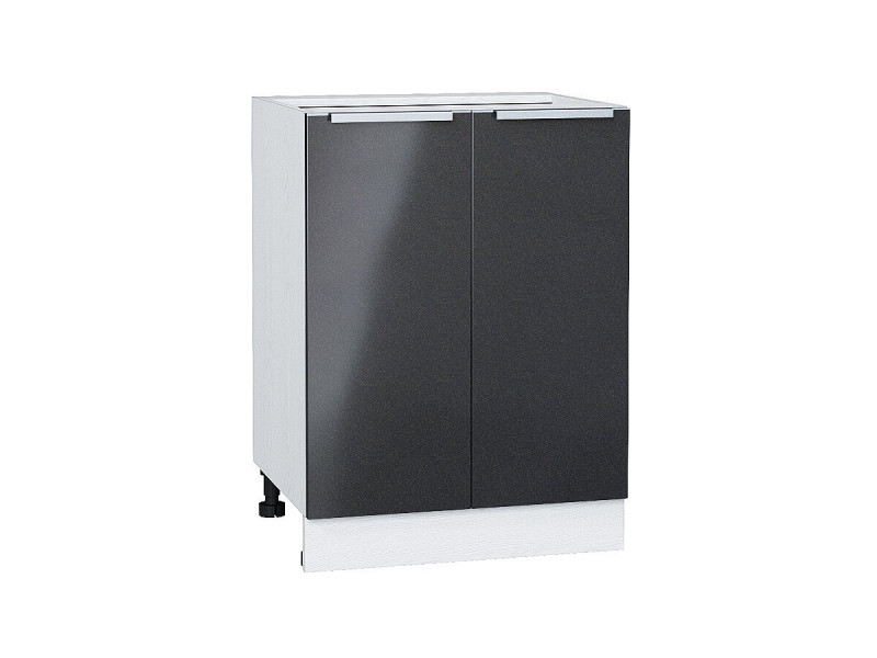 816*600* Шкаф нижний с 2-мя дверцами Фьюжн Anthracite Белый